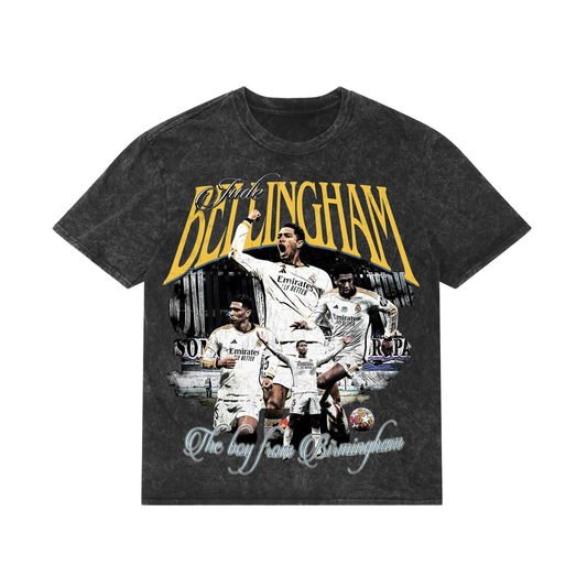 Hey Jude Oversized Tee - Black Acid Wash