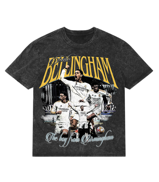 Hey Jude Oversized Tee - Black Acid Wash